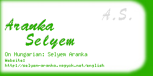 aranka selyem business card